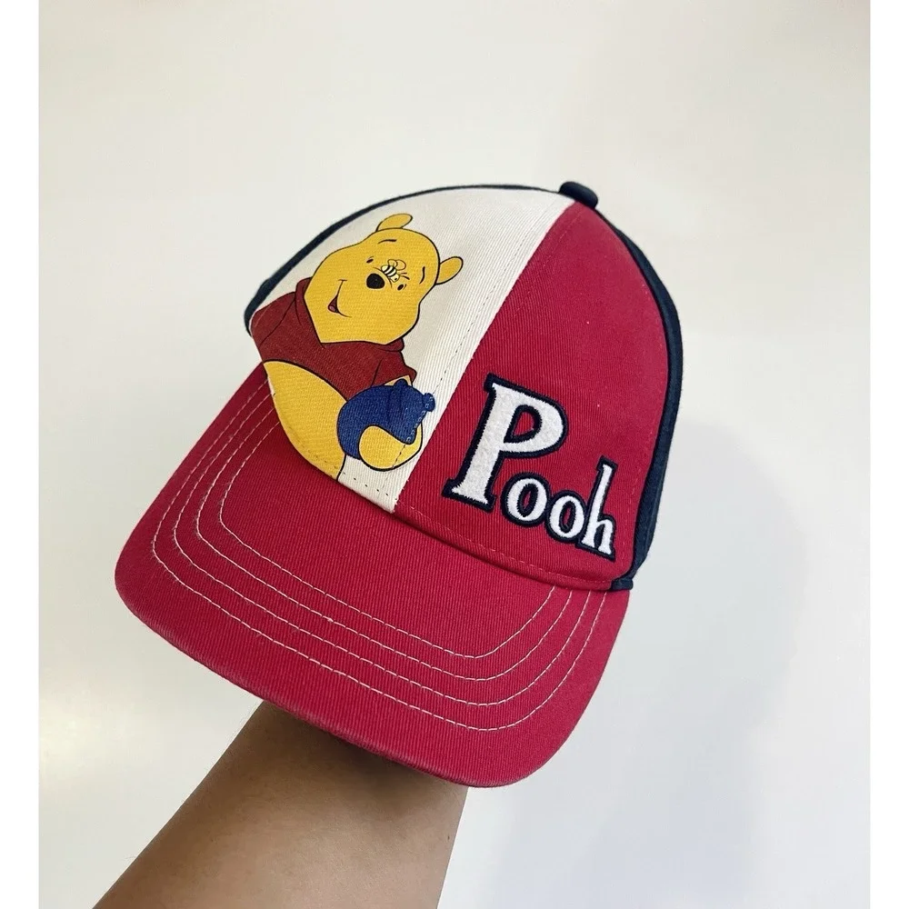 Vtg Y2K  Disney Winnie‎ the Pooh Characters Color Block 6-Panel  Hat YOUTH